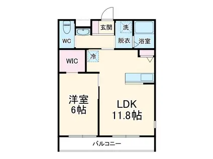 MAISON DE CHAMBRE(1LDK/2階)の間取り写真