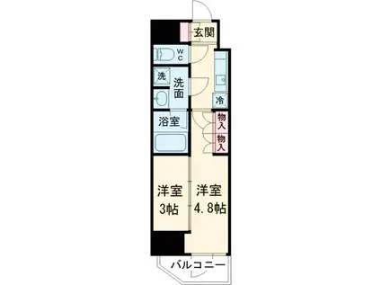 ACPレジデンス西巣鴨(2K/3階)の間取り写真