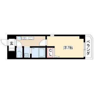 グランディア那古野(1K/3階)の間取り写真