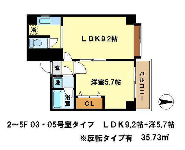 ホワイトクレステ(1LDK/3階)の間取り写真