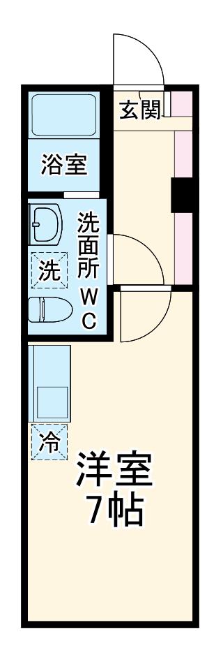 スタートライズ(ワンルーム/2階)の間取り写真