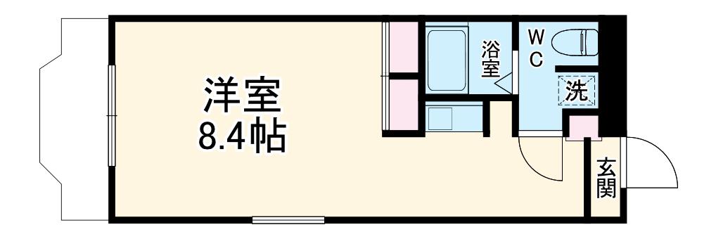 ベルデュール神代成田(ワンルーム/1階)の間取り写真