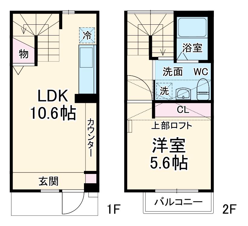 Ｃｒｅｓｃｅｎｔ(1LDK)の間取り写真