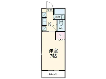 ビューラーヤマダ(1K/3階)の間取り写真