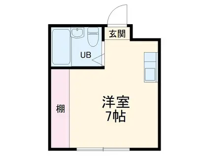 パレスフィールド西船(ワンルーム/2階)の間取り写真