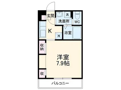 リブリ・豊四季セブン(1K/2階)の間取り写真