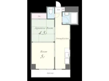 メゾン福嶋(2DK/2階)の間取り写真