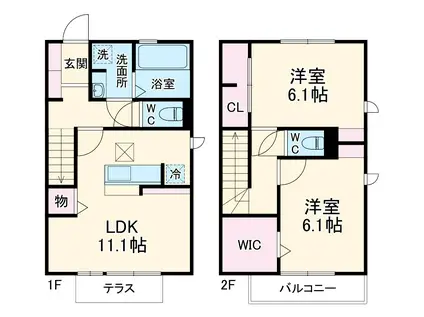 クレアージュ　Ｇ(2LDK)の間取り写真