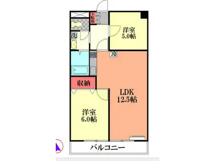 フユ—グマンション(2LDK/2階)の間取り写真