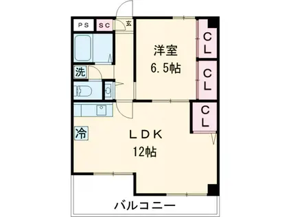 TOMIKURA 1(1LDK/2階)の間取り写真