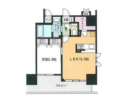 果樹園ST(1LDK/5階)の間取り写真