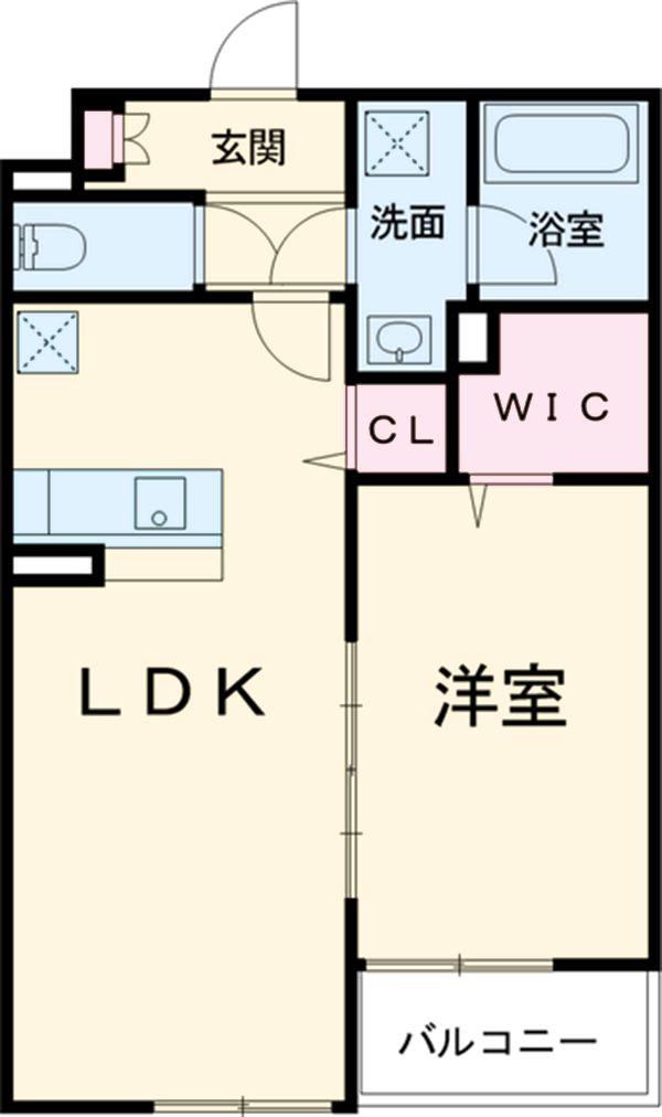 HR ONE(1LDK/3階)の間取り写真