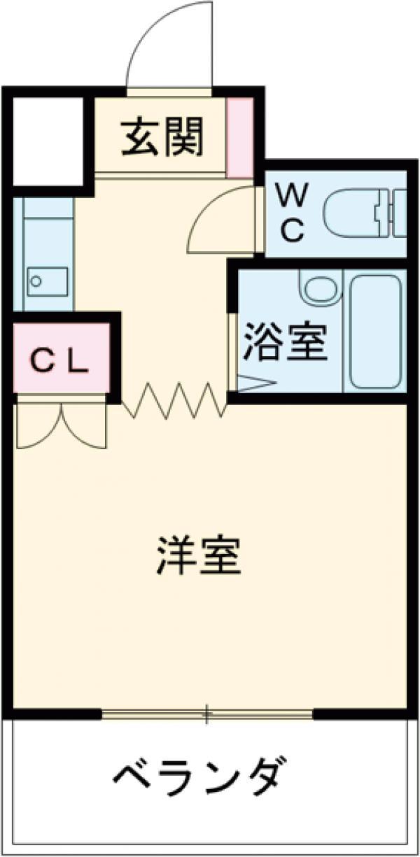 KSマンション(ワンルーム/2階)の間取り写真