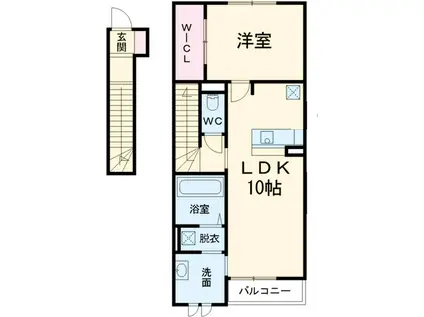 AGUSTA初石(1LDK/2階)の間取り写真