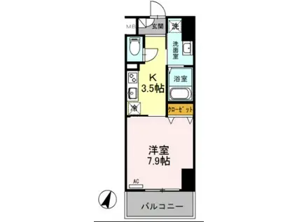 SOPHIA HILLS(1K/6階)の間取り写真