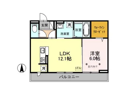 ヴァルゴ(1LDK/2階)の間取り写真