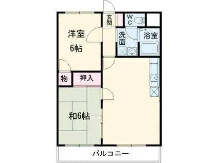 リステージ南壱番館(2LDK/3階)の間取り写真