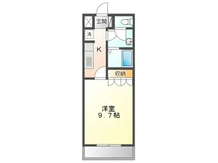 ネオ・いしばし(1K/2階)の間取り写真