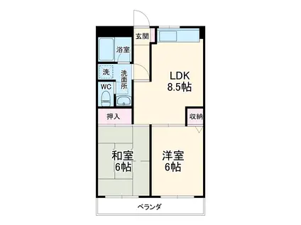 エトワール ST(2DK/3階)の間取り写真