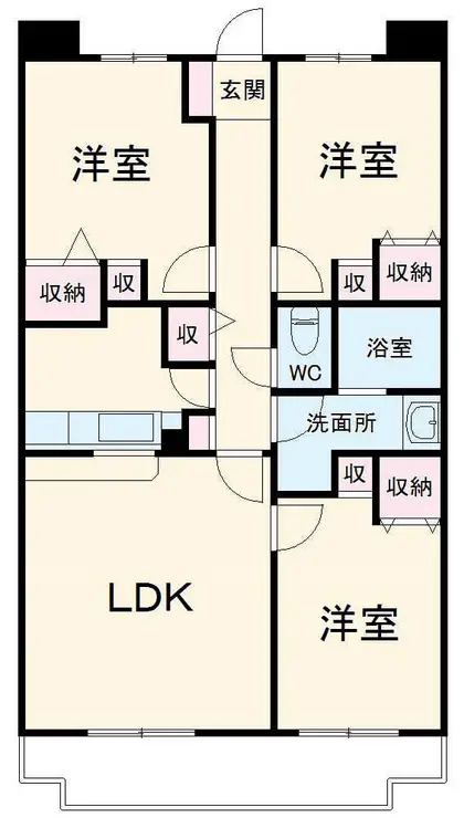 YYパレス 3階階 間取り