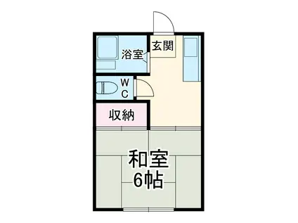 コブチコーポ(1K/2階)の間取り写真