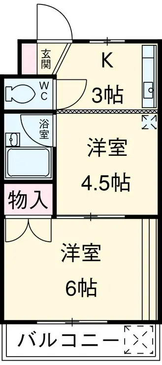 清新三興ハイツ 2階階 間取り