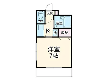 オパール春日部(1K/1階)の間取り写真