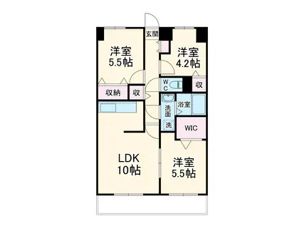 第二鷺沼レジデンス(3LDK/3階)の間取り写真