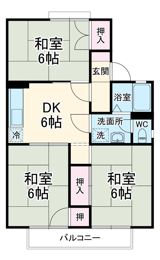 エスティーコーポ(3DK/2階)の間取り写真