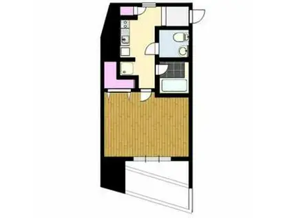 プレールドゥーク駒澤大学前 敷なし礼0.5(1K/7階)の間取り写真