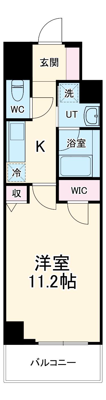 アーバンパーク日吉(1K/8階)の間取り写真