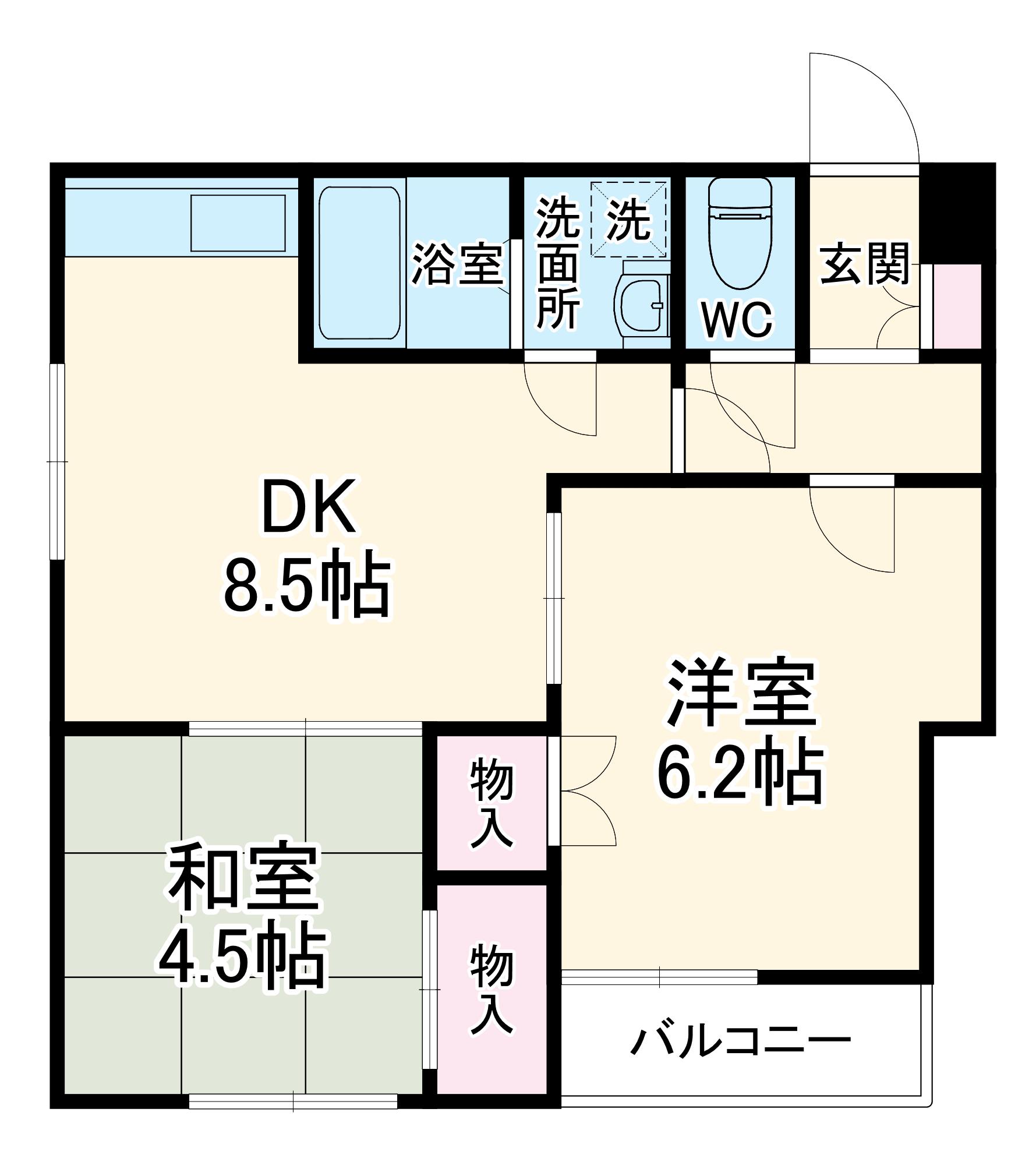 メゾン雅(2LDK/3階)の間取り写真