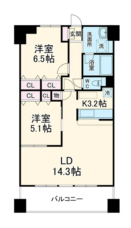 ロングエイト3 5階階 間取り