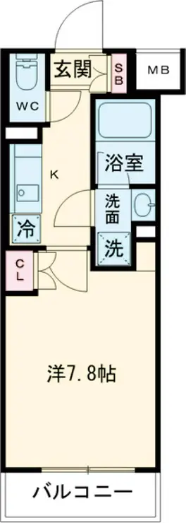 COURTYARD洗足 4階階 間取り