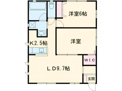 東武伊勢崎・大師線 茂林寺前駅 徒歩42分 1階建 築2年(2LDK)の間取り写真