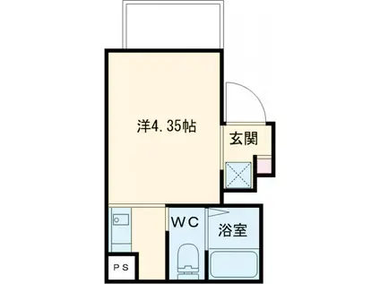 LIKES梅田(ワンルーム/2階)の間取り写真