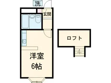 ベルピア姫宮第1(ワンルーム/2階)の間取り写真