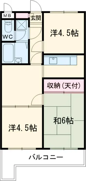 セザール春日部 4階階 間取り