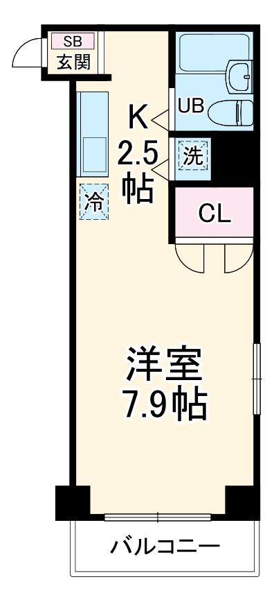成瀬第一マンション(ワンルーム/2階)の間取り写真