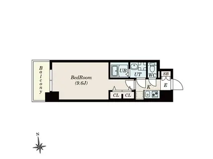 SーRESIDENCE岡崎公園AUREATE(1K/8階)の間取り写真