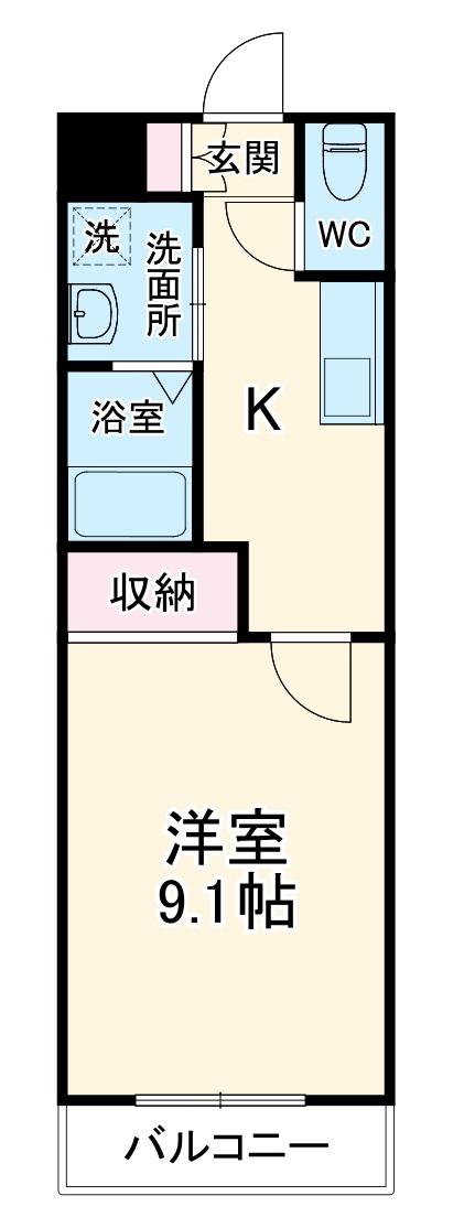 PARK SIDE SANCO(1K/1階)の間取り写真