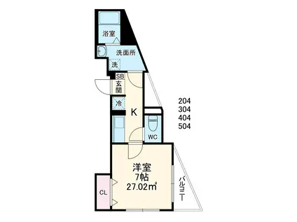 イーストVIEW PALACE(1K/3階)の間取り写真