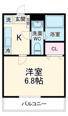 MQUARTO湘南海岸公園Ⅰ(1K/3階)の間取り写真