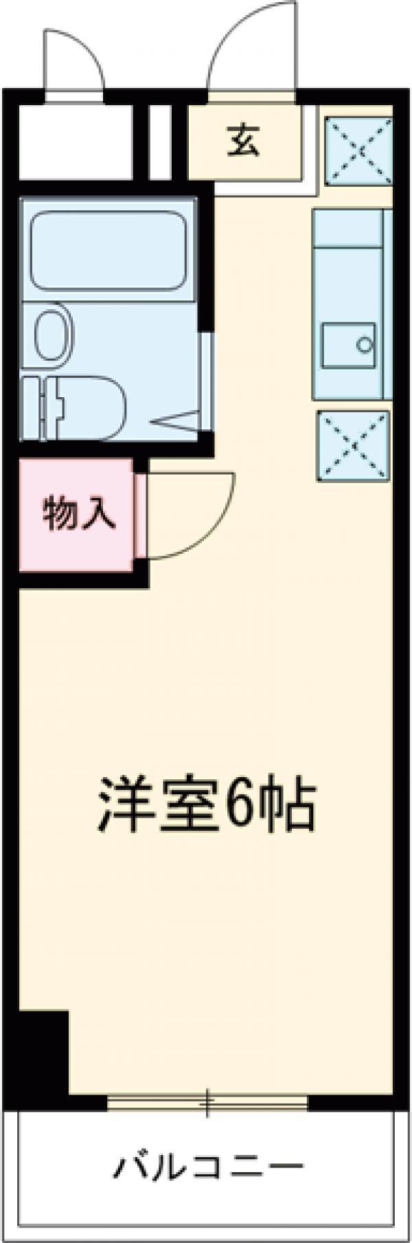 メゾンフローラル(ワンルーム/3階)の間取り写真