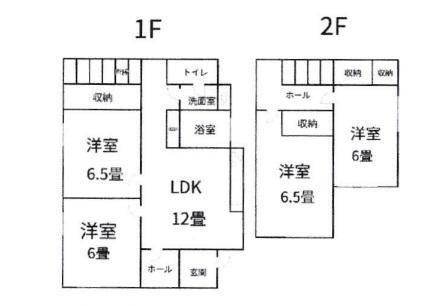 京王電鉄高尾線 山田駅(東京) 徒歩6分 2階建 築53年(4LDK)の間取り写真