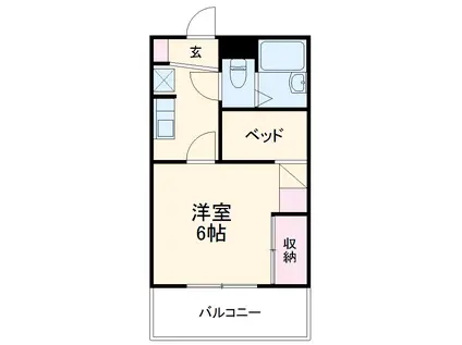 ピオニエーレ山木(1K/3階)の間取り写真