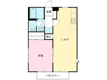 ボヌール(1LDK/1階)の間取り写真