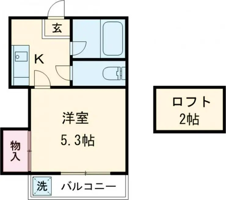 レオパレス南野 2階階 間取り