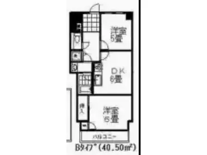 ノモス八王子(2DK/4階)の間取り写真