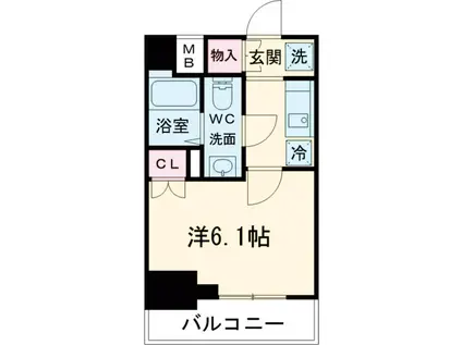 アーバンパークお花茶屋(1K/12階)の間取り写真